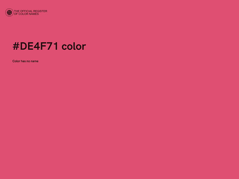 #DE4F71 color image