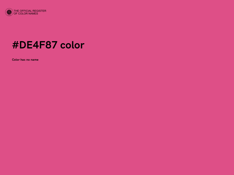 #DE4F87 color image