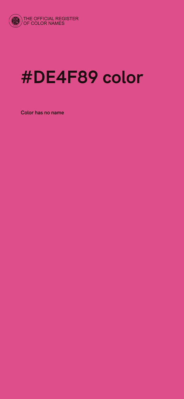 #DE4F89 color image