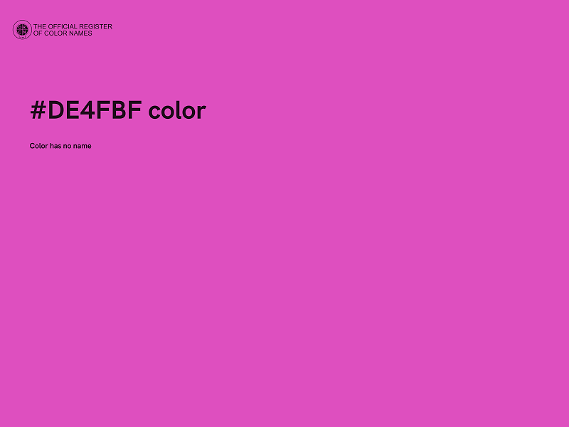 #DE4FBF color image