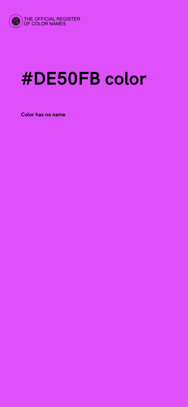 #DE50FB color image