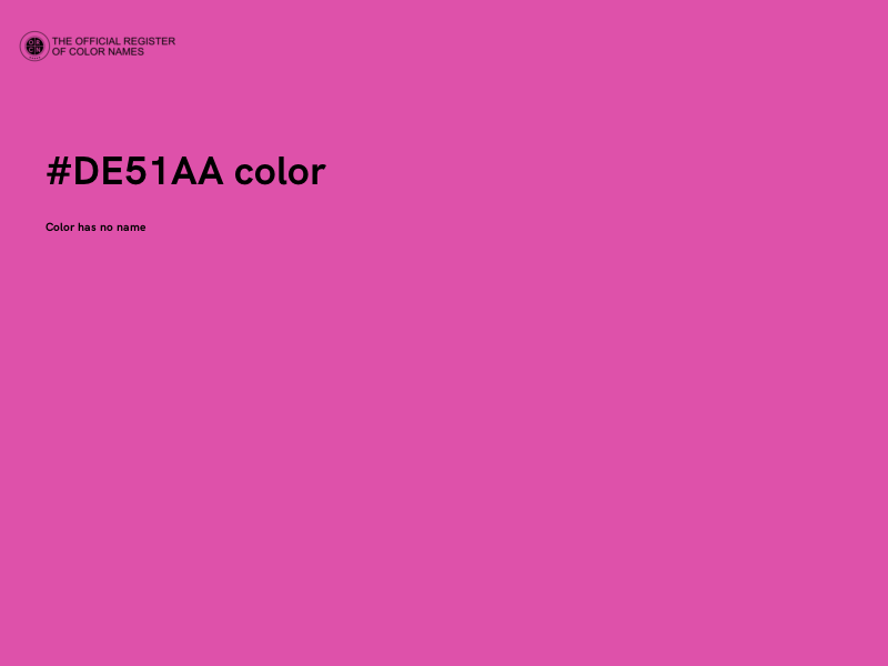 #DE51AA color image