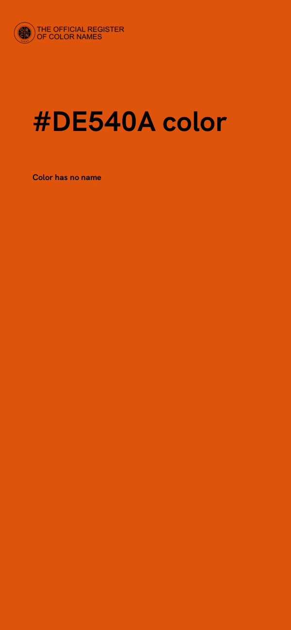 #DE540A color image
