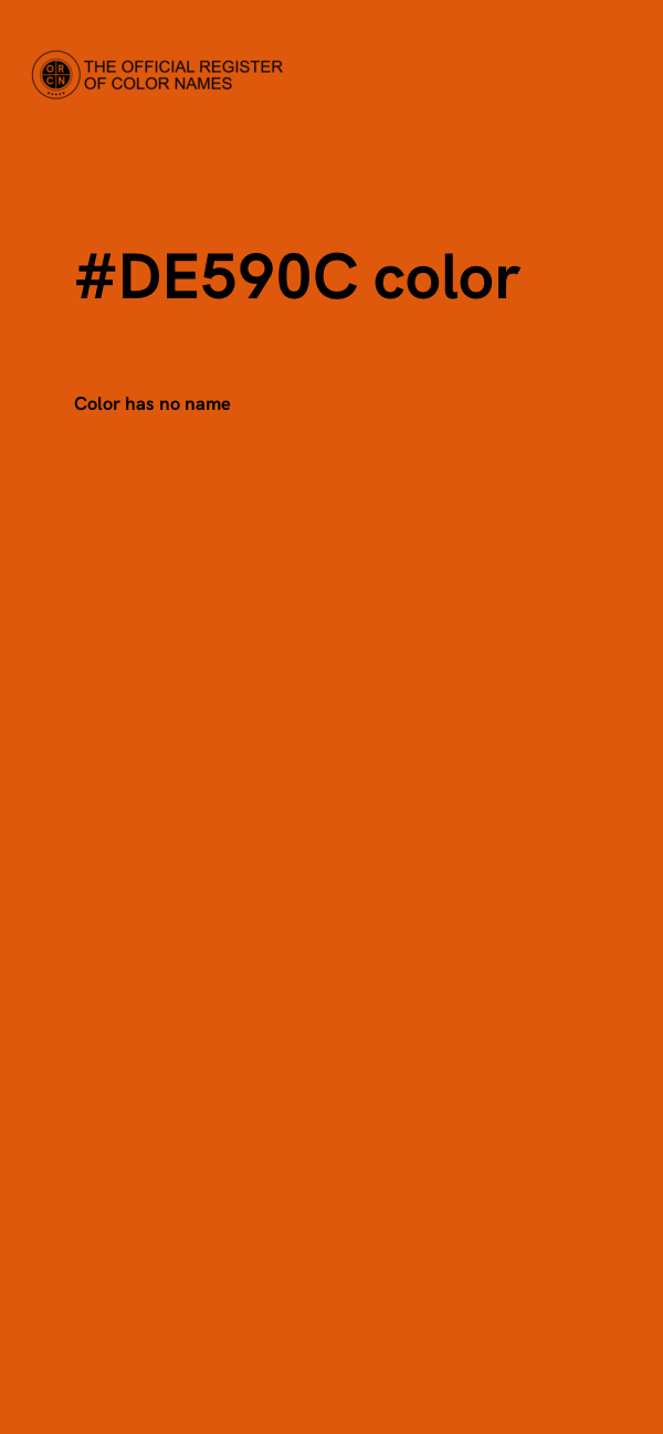 #DE590C color image