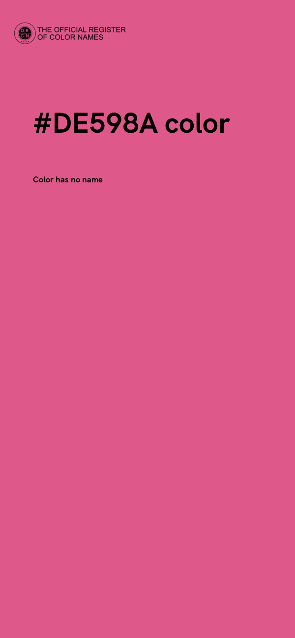 #DE598A color image