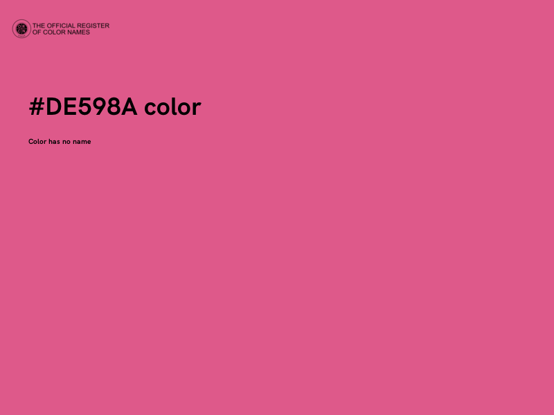#DE598A color image