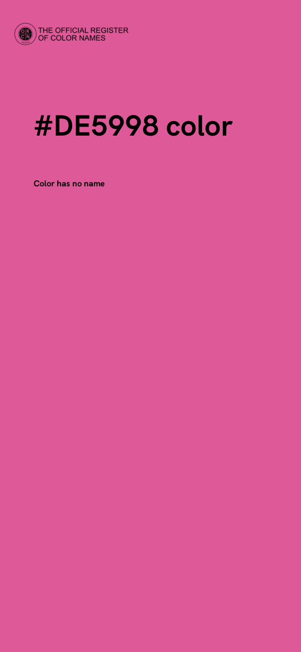 #DE5998 color image