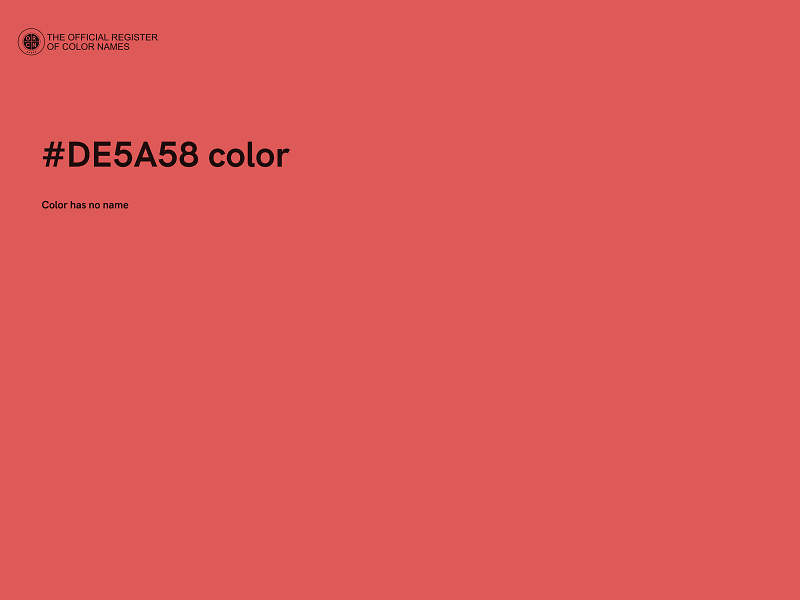 #DE5A58 color image