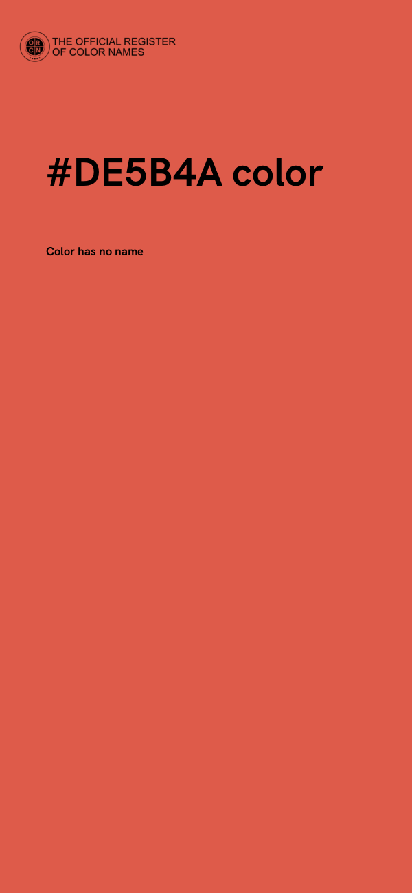 #DE5B4A color image