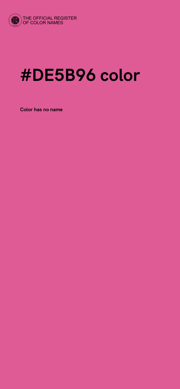 #DE5B96 color image