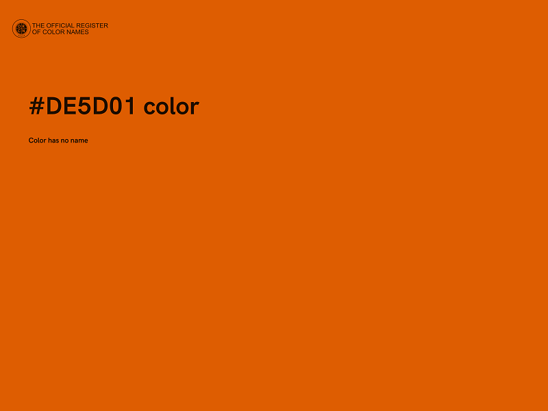 #DE5D01 color image