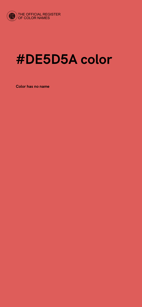 #DE5D5A color image
