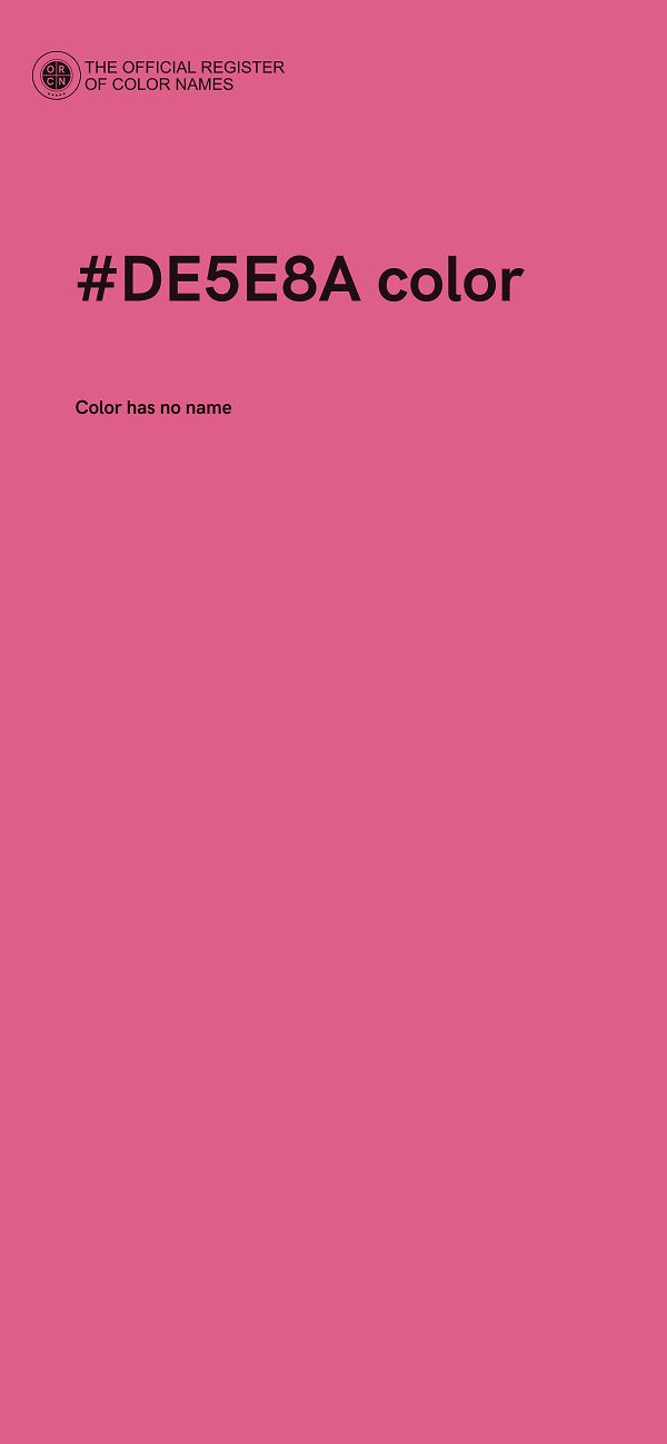 #DE5E8A color image