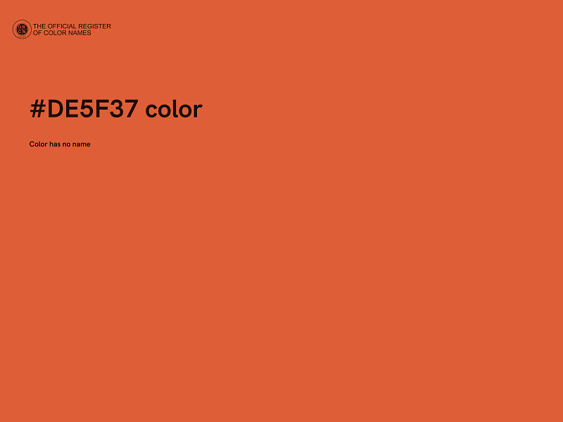 #DE5F37 color image