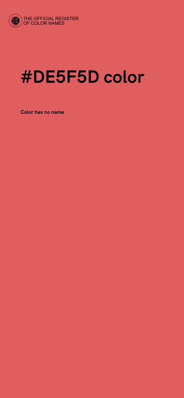 #DE5F5D color image