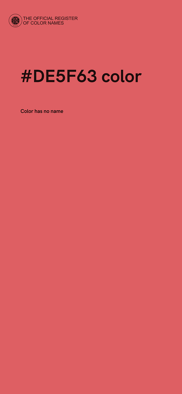 #DE5F63 color image