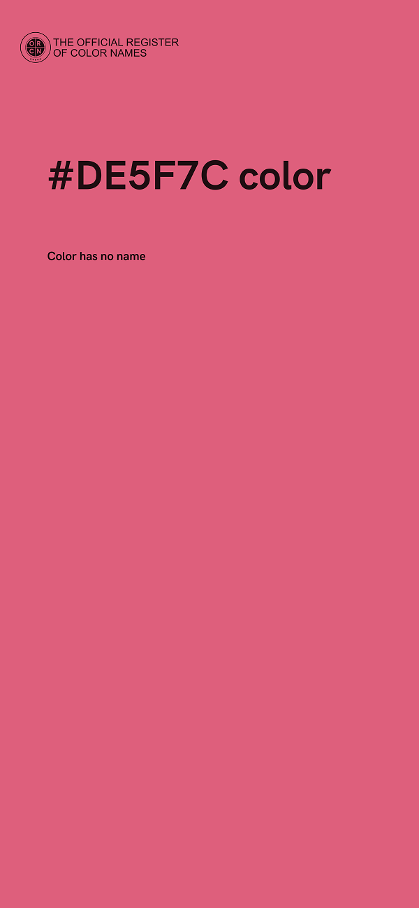 #DE5F7C color image