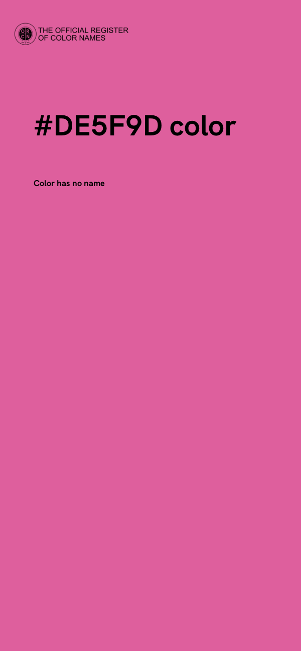 #DE5F9D color image