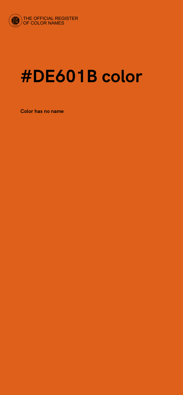 #DE601B color image
