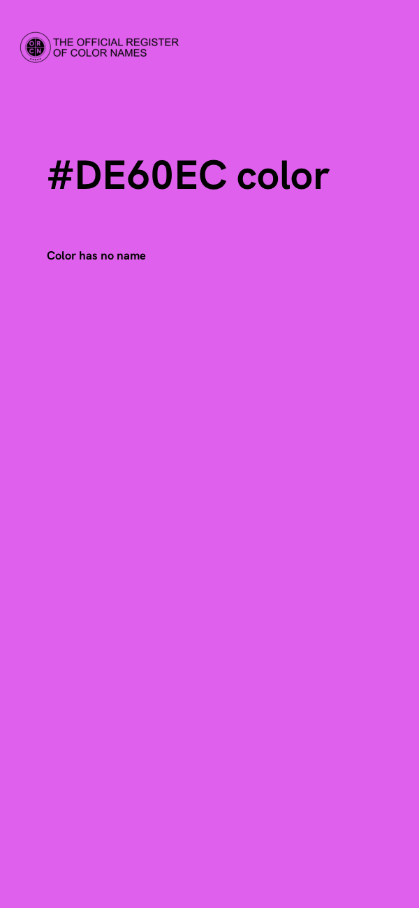 #DE60EC color image
