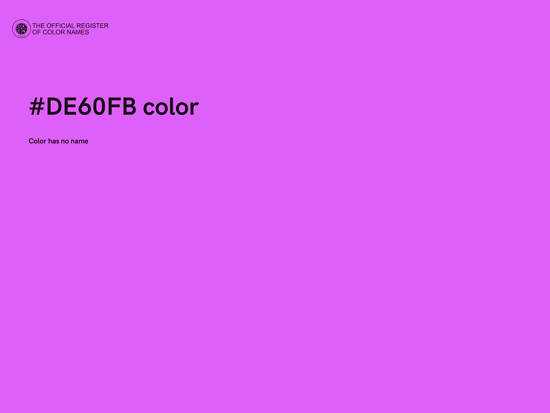 #DE60FB color image