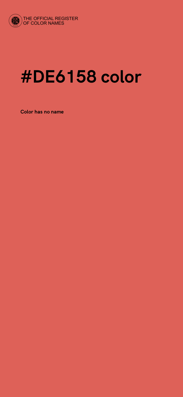 #DE6158 color image