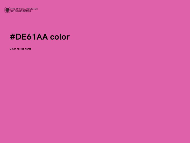 #DE61AA color image