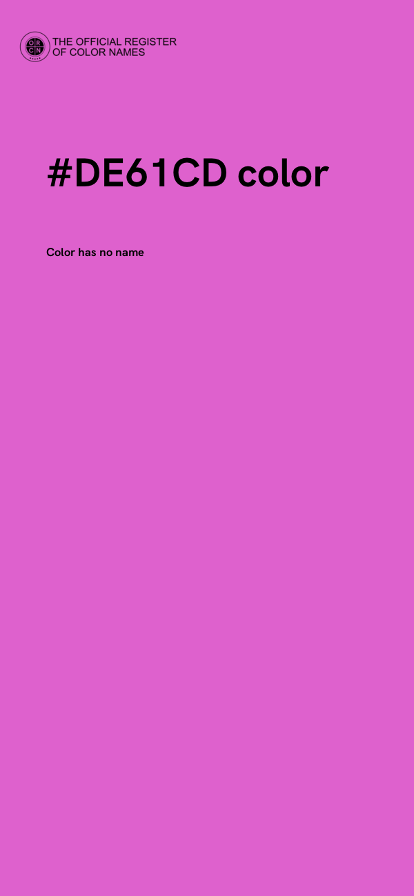 #DE61CD color image