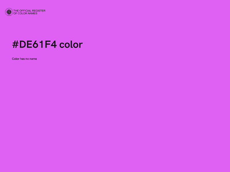 #DE61F4 color image