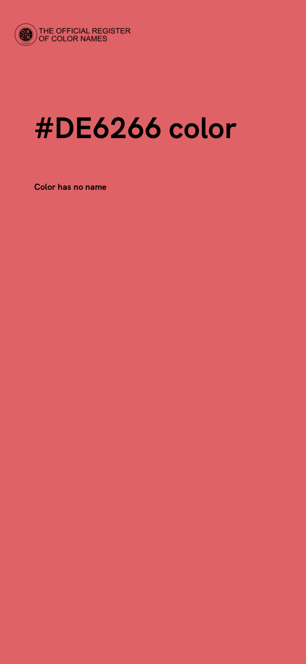 #DE6266 color image