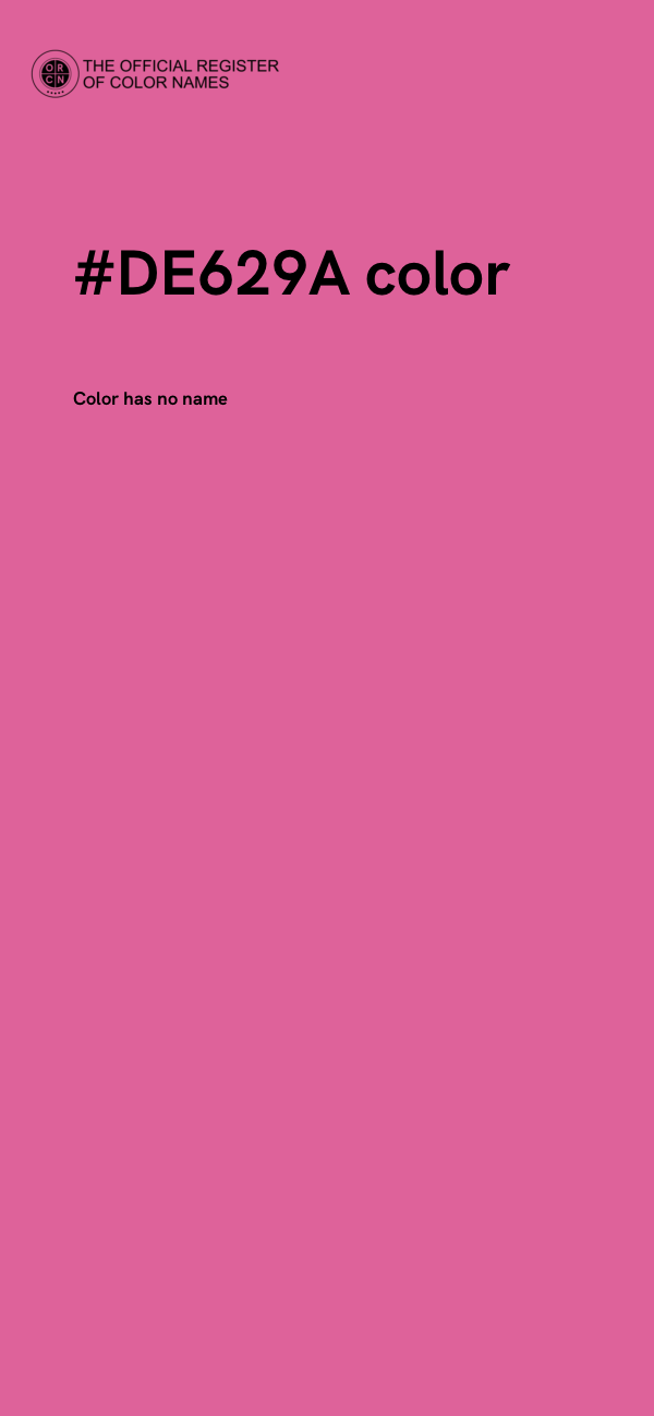 #DE629A color image