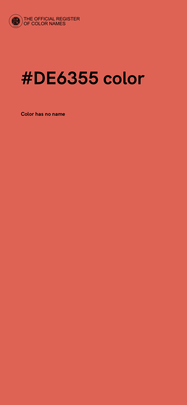 #DE6355 color image