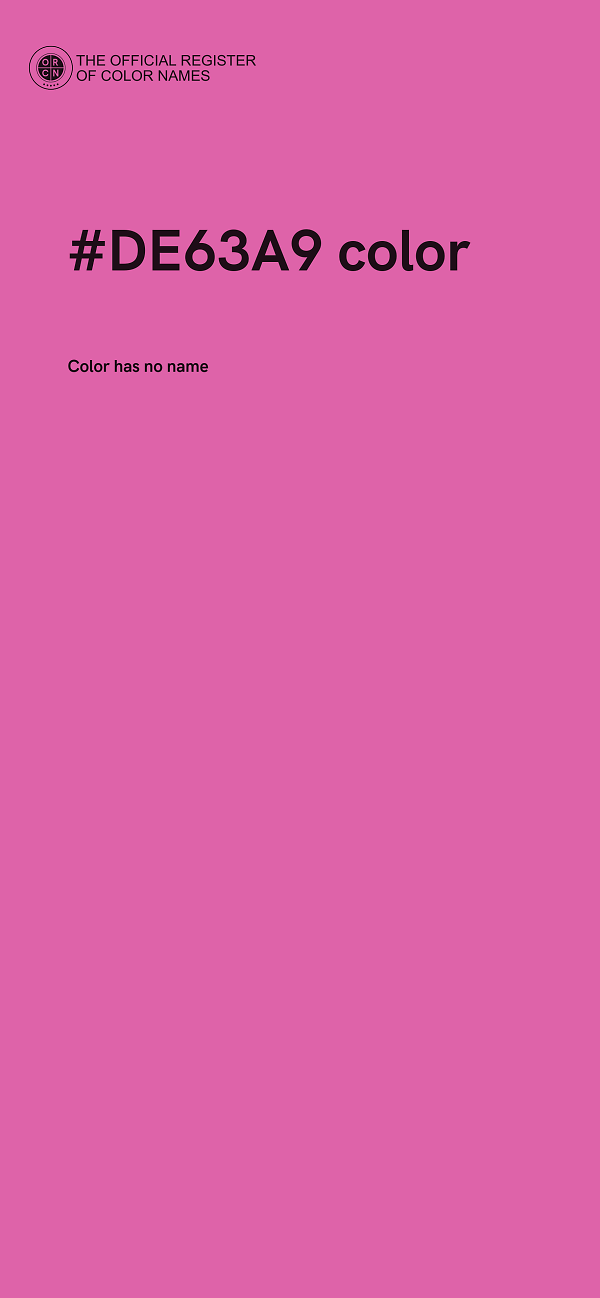 #DE63A9 color image