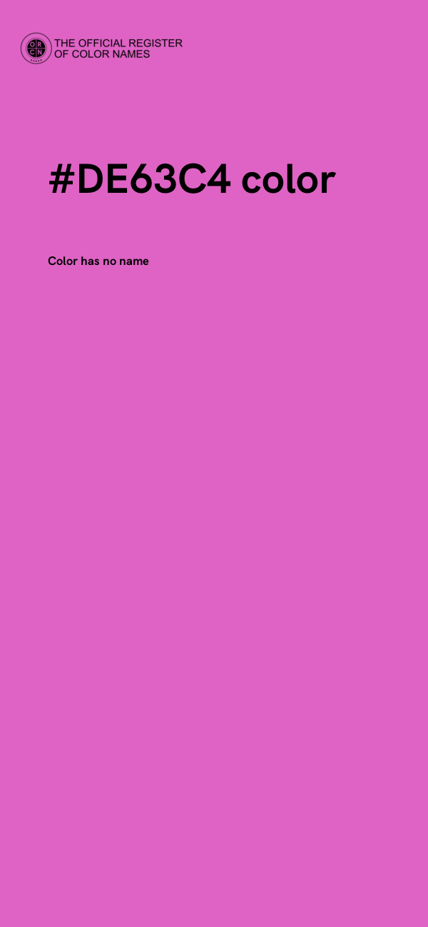 #DE63C4 color image