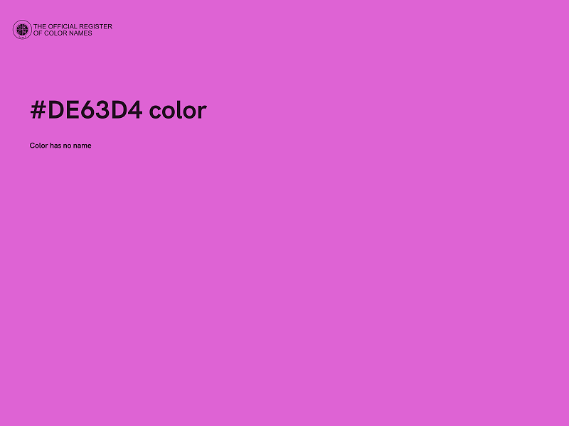#DE63D4 color image