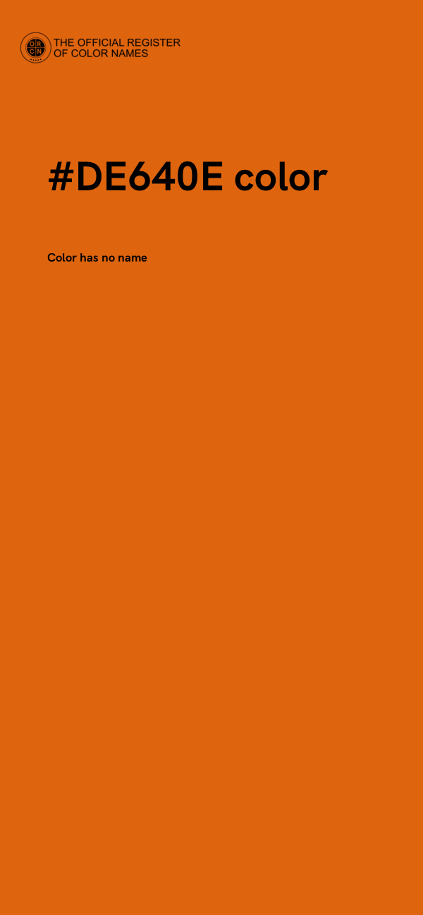 #DE640E color image