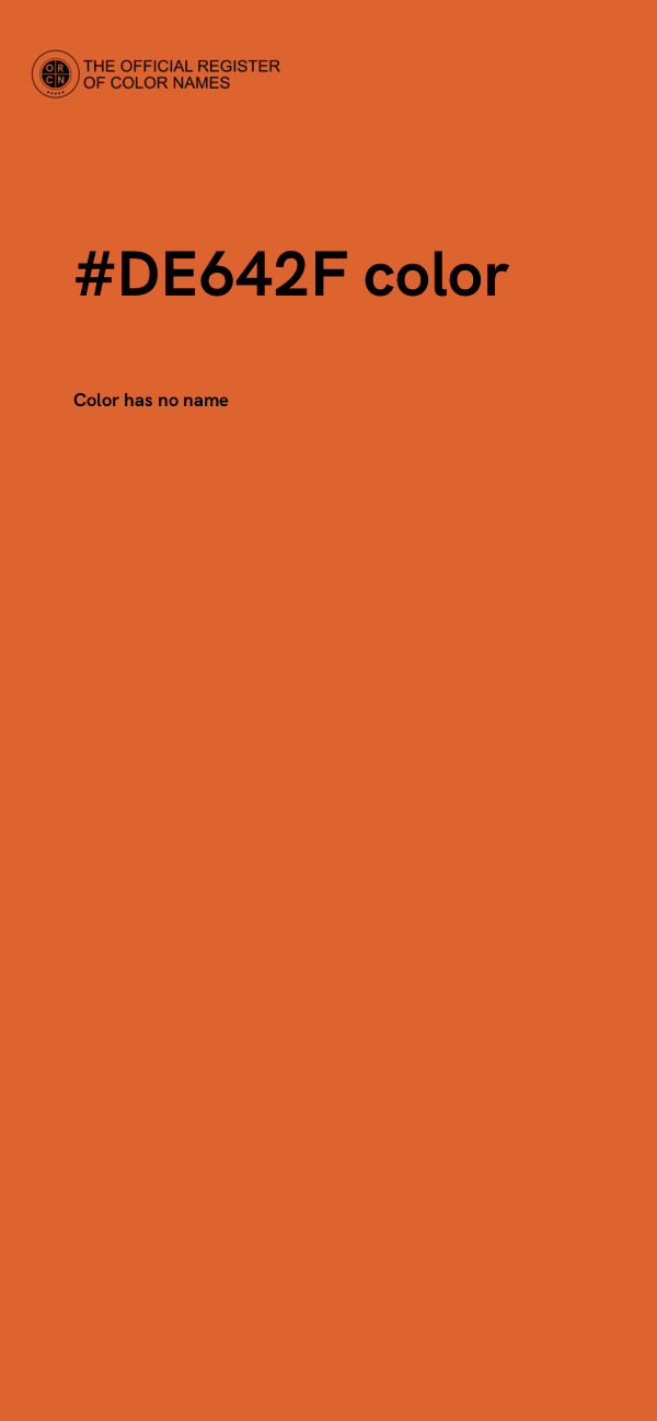#DE642F color image