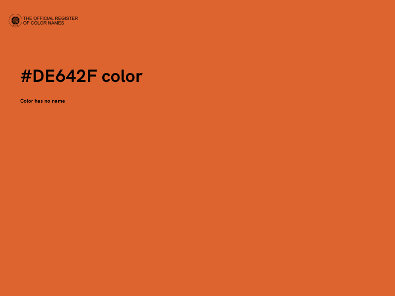 #DE642F color image