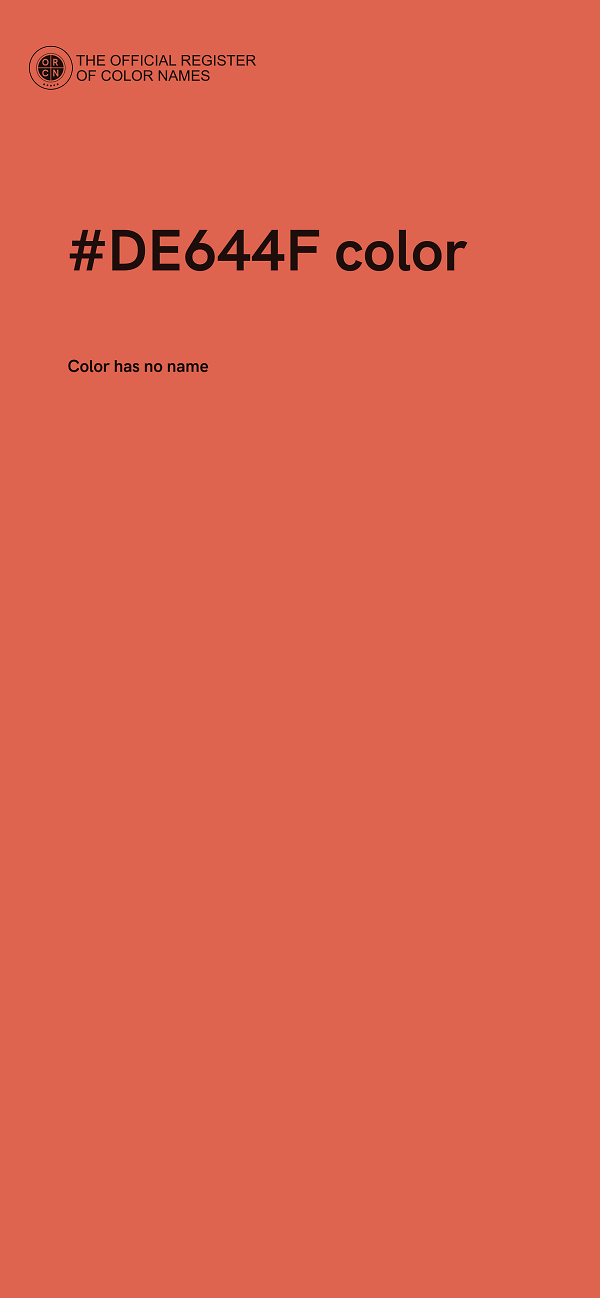 #DE644F color image