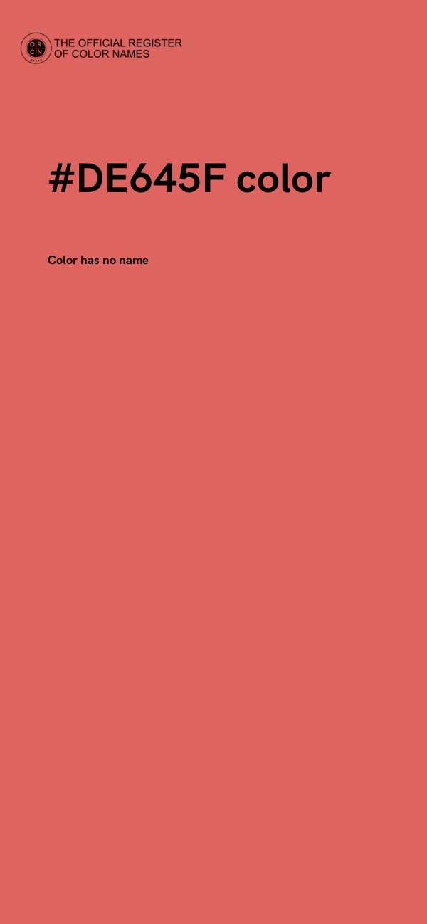 #DE645F color image
