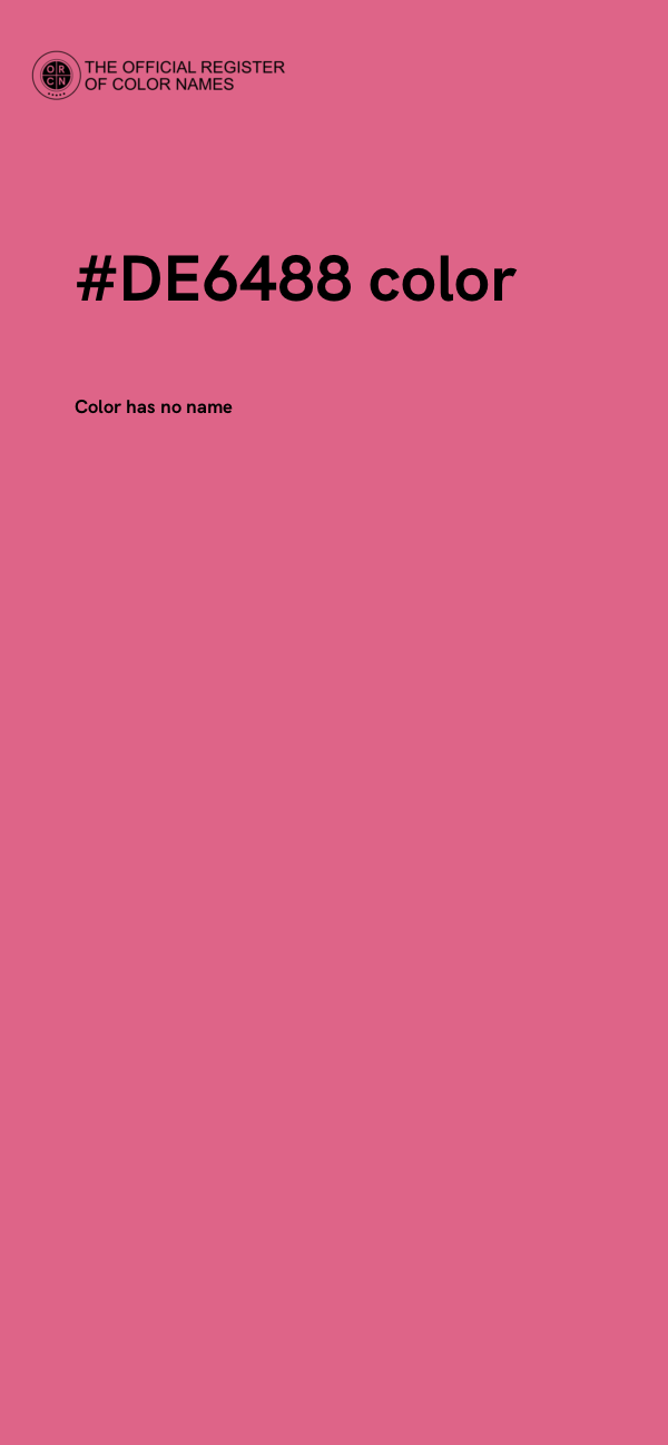 #DE6488 color image