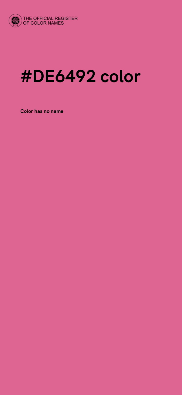 #DE6492 color image