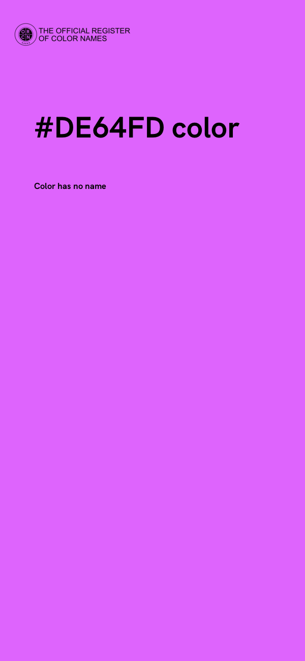 #DE64FD color image