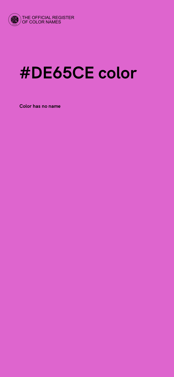 #DE65CE color image