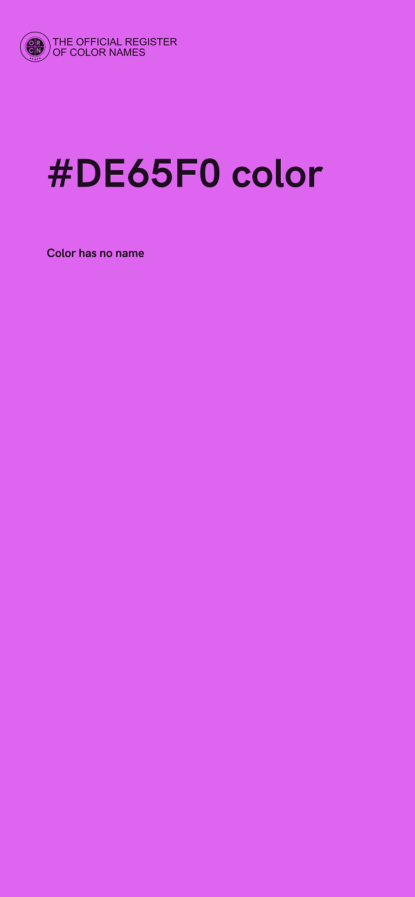 #DE65F0 color image