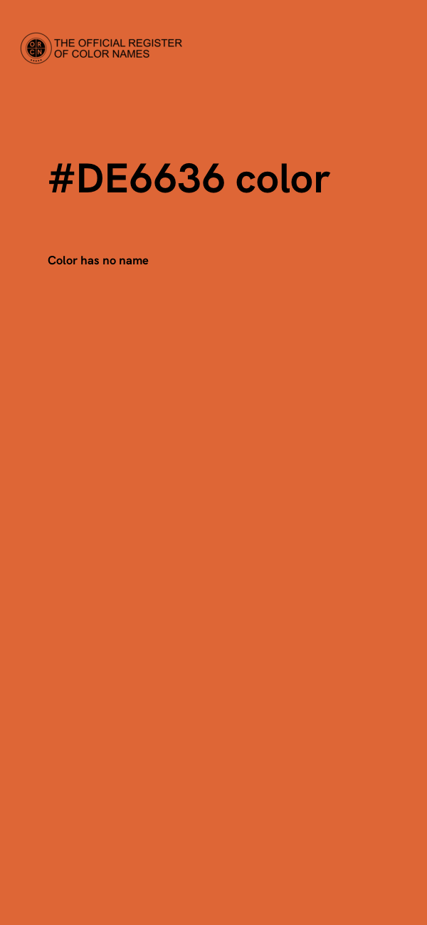 #DE6636 color image