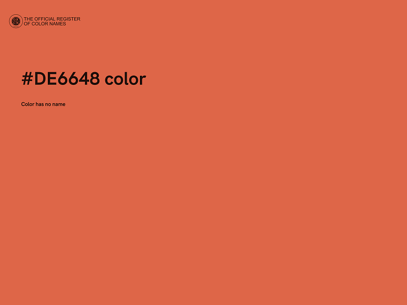 #DE6648 color image