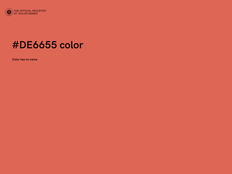 #DE6655 color image