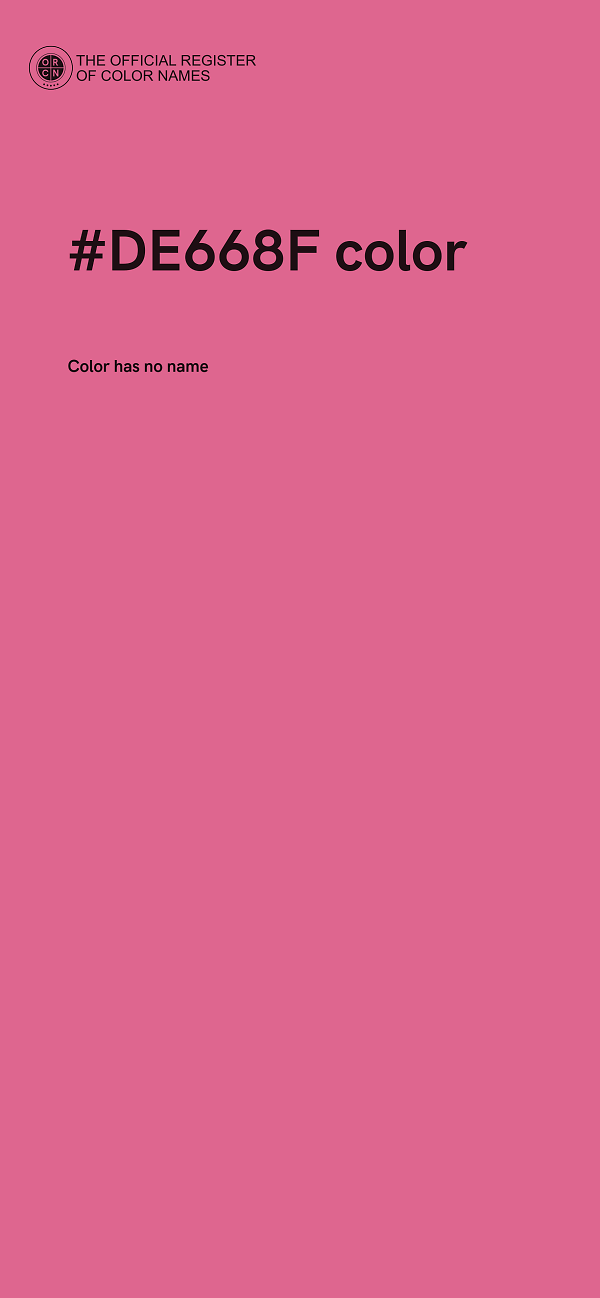 #DE668F color image