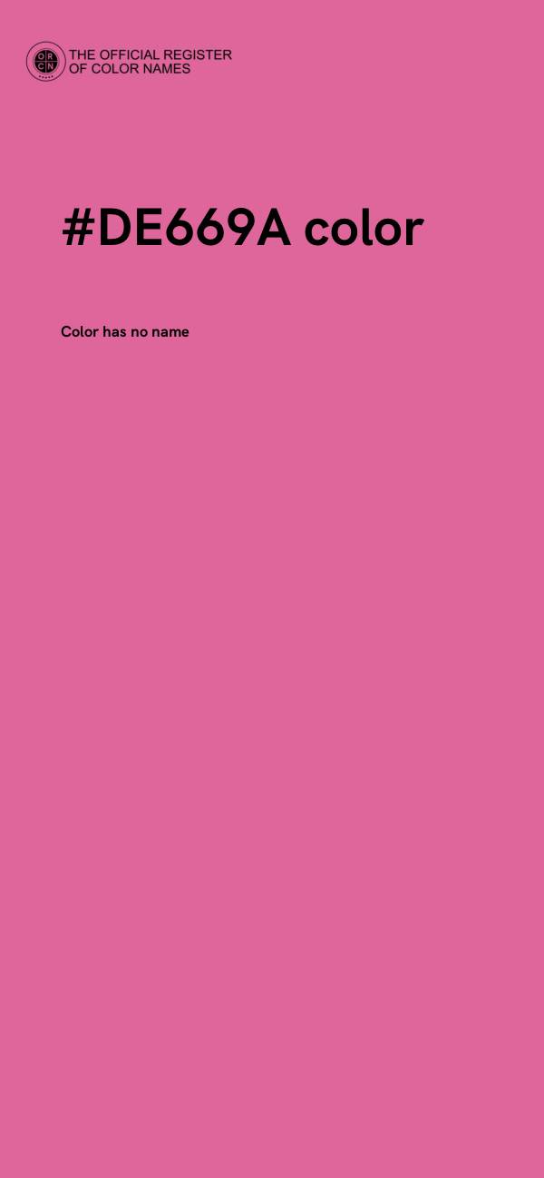 #DE669A color image
